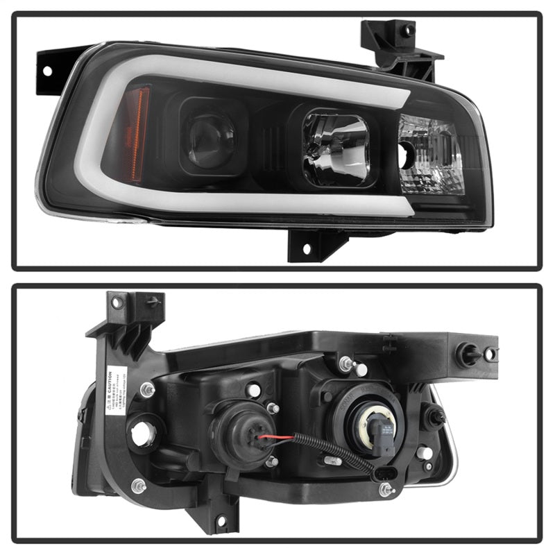 Spyder 5085245 fits Dodge 06-10 Charger Projector Headlights - LED Light Bar -