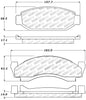 Stoptech 309.005 Performance 72-74 Ford Gran Torino / Ranchero / Thunderbird Front Brake Pads