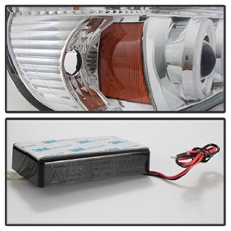 Spyder 5010148 fits Ford 95-01 Explorer 1PC Projector Headlights LED Halo Chrm