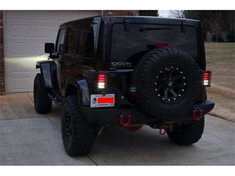 Spyder 5070395 fits Jeep 07-15 Wrangler LED Tail Lights Black ALT-YD-JWA07-LED-