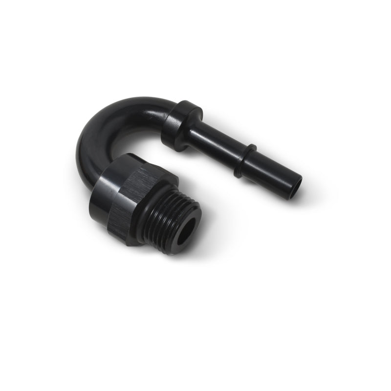 Russell 644013 Performance Adapter Fitting 3/8in SAE Quick Disc Male to #6 SAE Port Male Swivel 180Deg Blk
