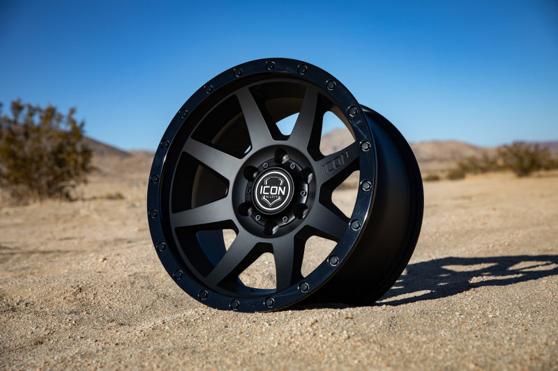 ICON 1817858347DB Rebound 17x8.5 6x5.5 0mm Offset 4.75in BS 106.1mm Bore Double Black Wheel
