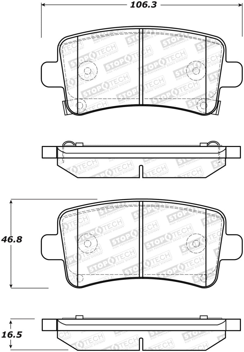 Stoptech 308.143 Street Brake Pads