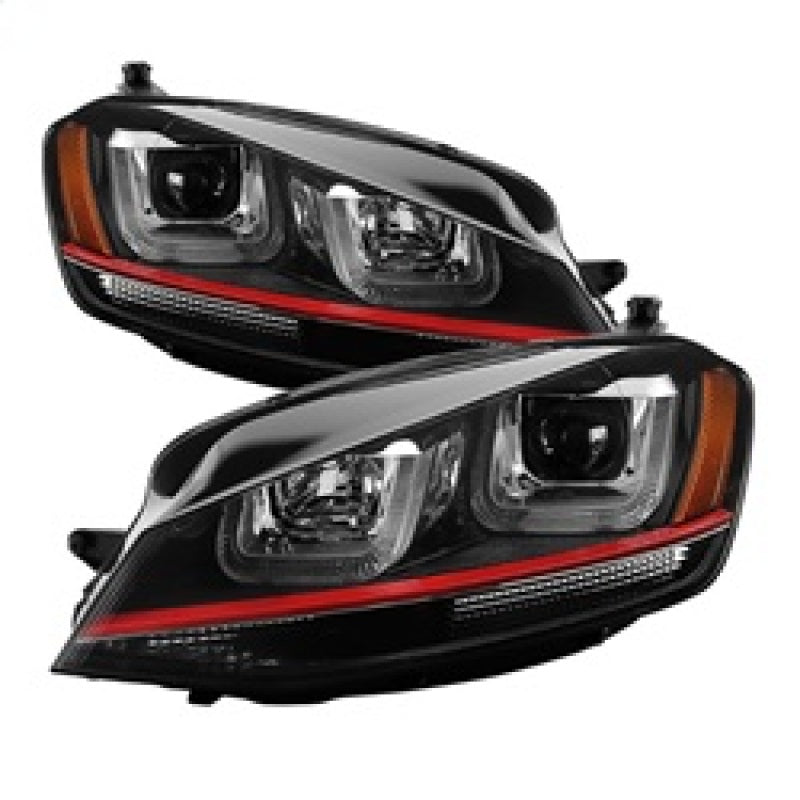 Spyder 5080592 fits Volkswagen 14-16 Golf VII Projector Headlights DRL LED Red