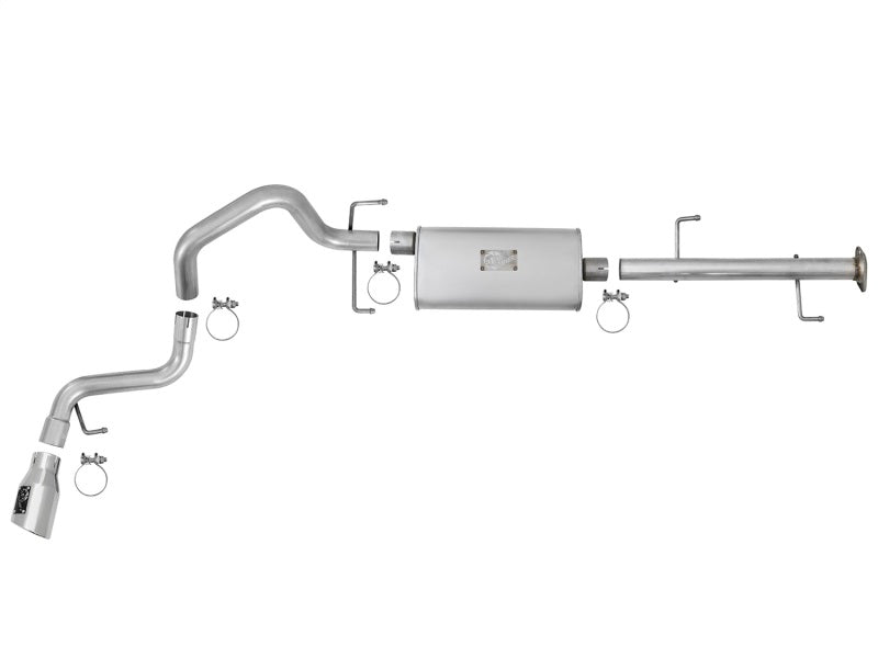 AFE 49-06039-P on 2-1/2in Alum Steel Cat-Back Exhaust w/ Polished Tips 07-17 fi