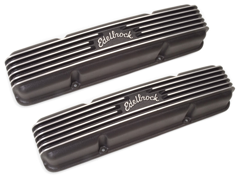 Edelbrock 41453 Valve Cover Classic Series fits Chevrolet 1959-1986 262-400 CI V8 Black