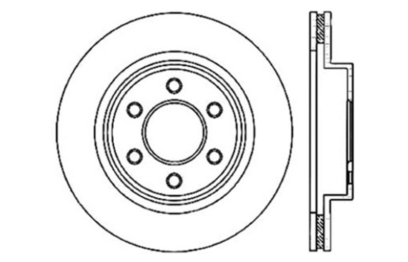 Stoptech 128.63056R Drilled Sport Brake Rotor