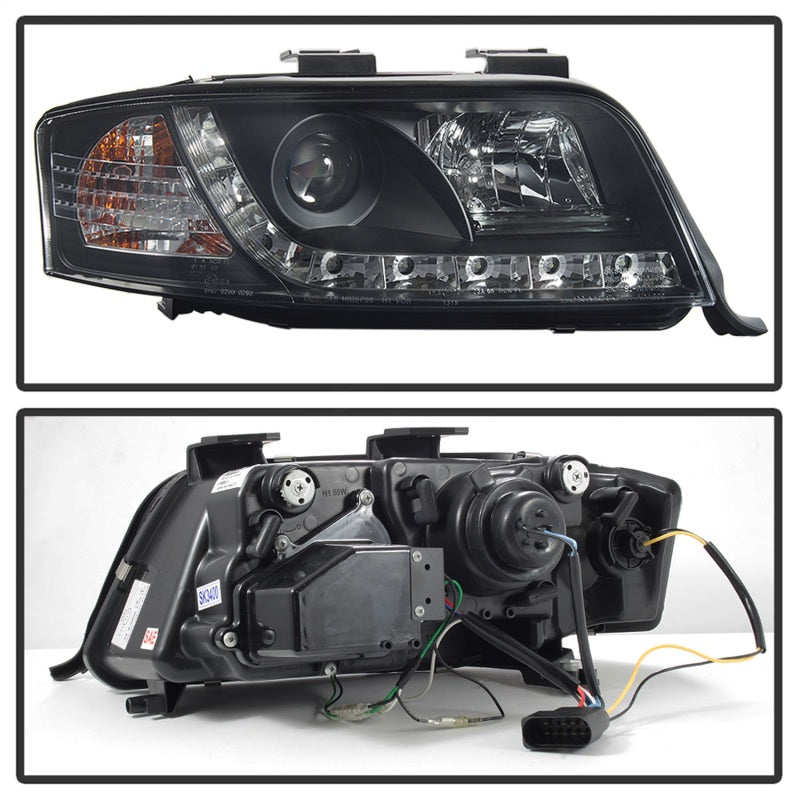 Spyder 5008657 fits Audi 02-04 A6 Projector Headlights Halogen Model Only - DRL