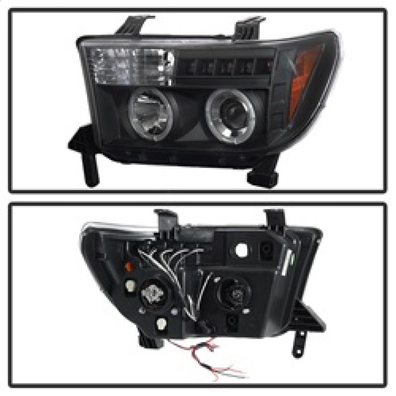Spyder 5012029 fits Toyota 07-13 Tundra 3 Projector Headlights LED Halo LED Blk
