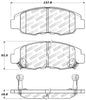 Stoptech 309.0764 Performance 98-02 fits Honda Accord Coupe/Sedan 4cyl Rear Drum/Disc Front Brake Pads