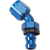 Russell 624070 Performance -4 AN Twist-Lok 45 Degree Hose End (Blue)