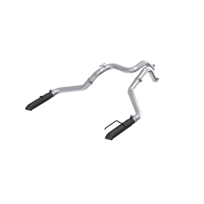 MBRP S5270BLK 24-25 fits Ford Ranger Raptor 3.0L 3in Dual Rear Turn-Down Axle Back Exhaust - Armor BLK Tips