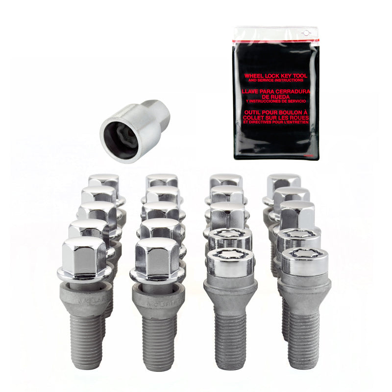 McGard 67200 5 Lug Hex Install Kit w/Locks (Cone Seat Bolt) M14X1.5 / 17mm Hex / 28.0mm Shank L. - Chrome