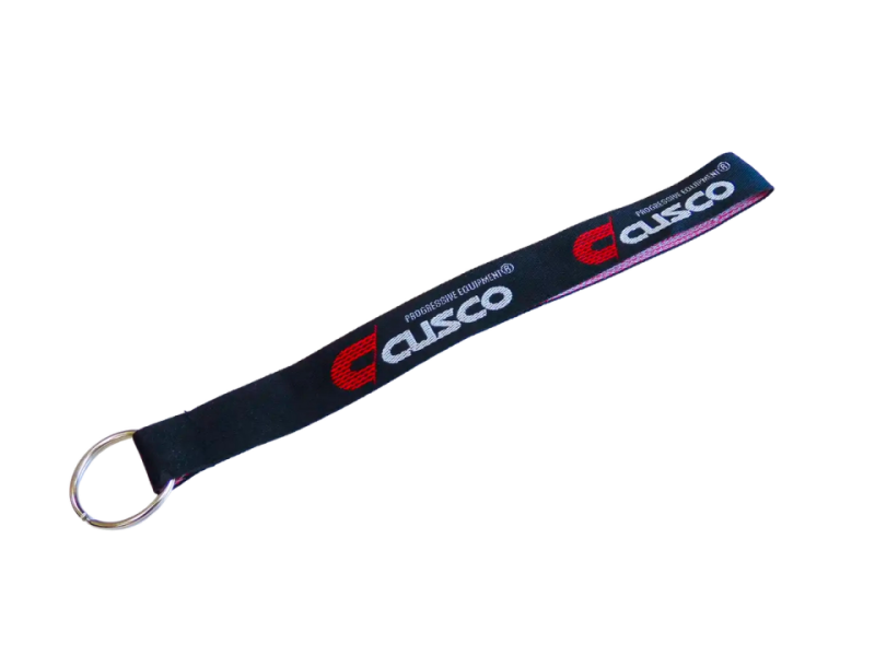 Cusco KYR BK Keychain with Ring - Black Strap with Logo