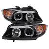 Spyder 5009005 fits BMW 06-08 E90 3-Series Projector LED Halo Amber Reflctr Rpl