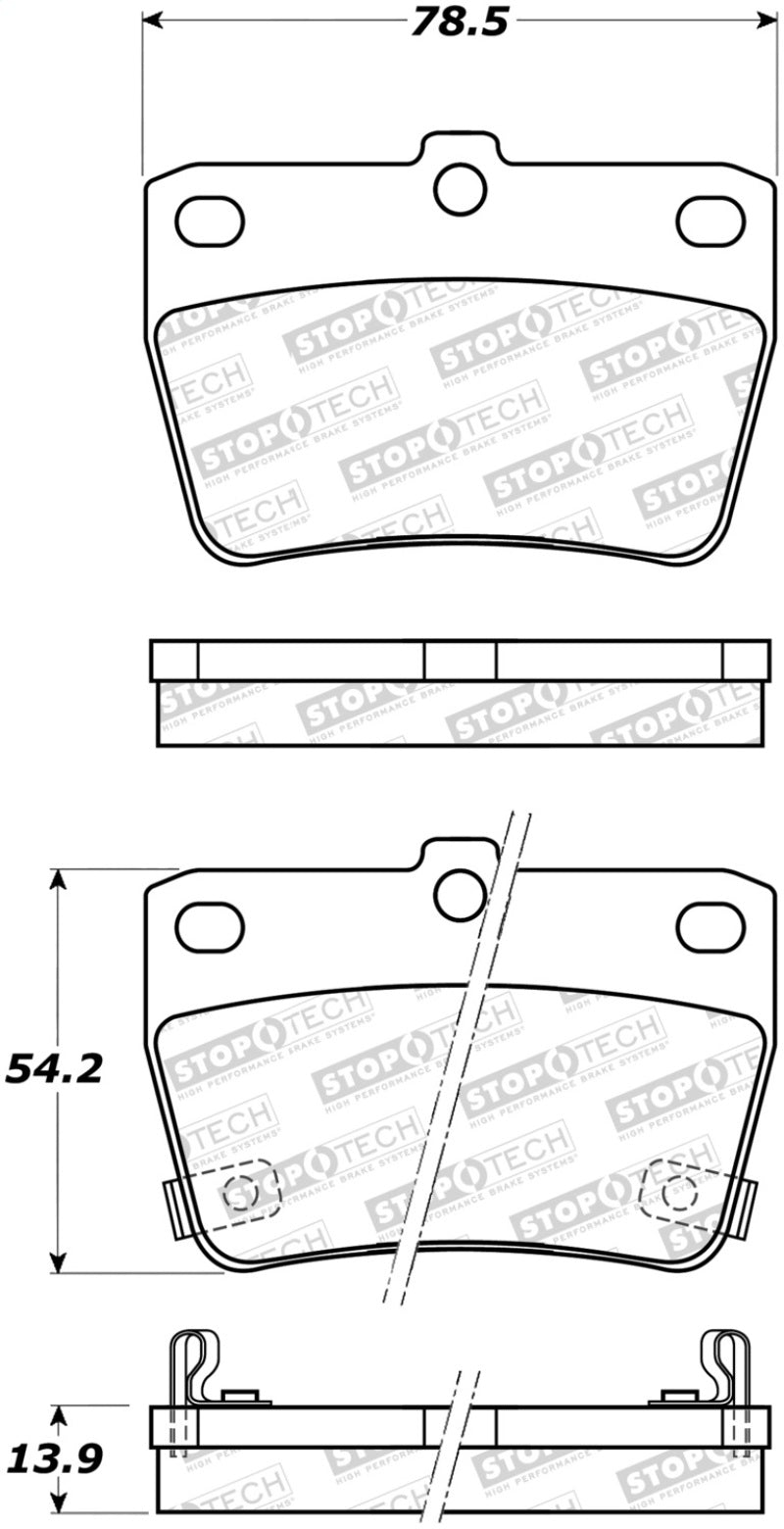 Stoptech 308.1051 Street Brake Pads