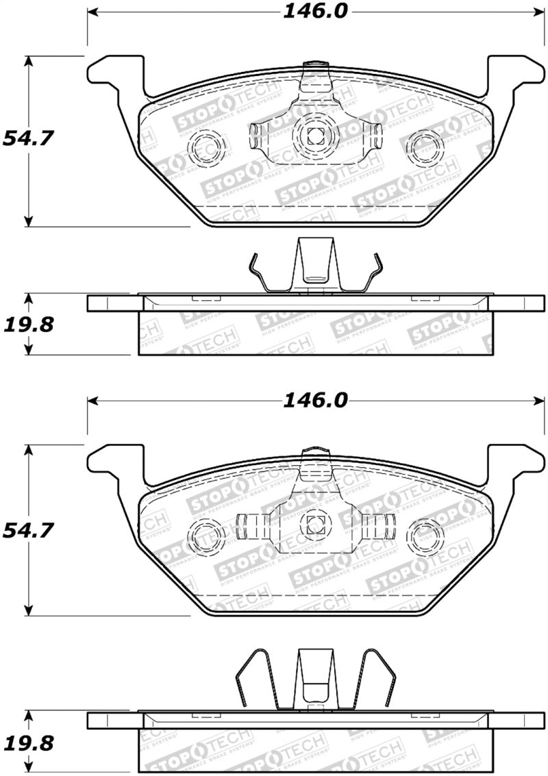 Stoptech 305.0768 Street Select Brake Pads
