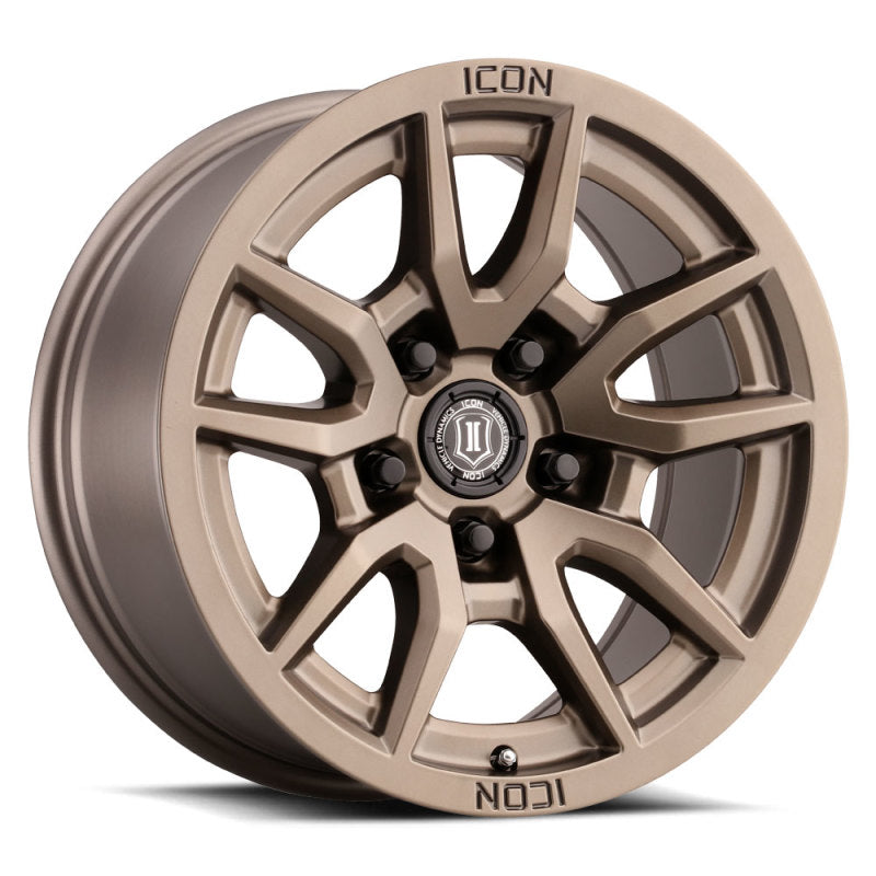 ICON 2617855557BR Vector 5 17x8.5 5x150 25mm Offset 5.75in BS 110.1mm Bore Bronze Wheel