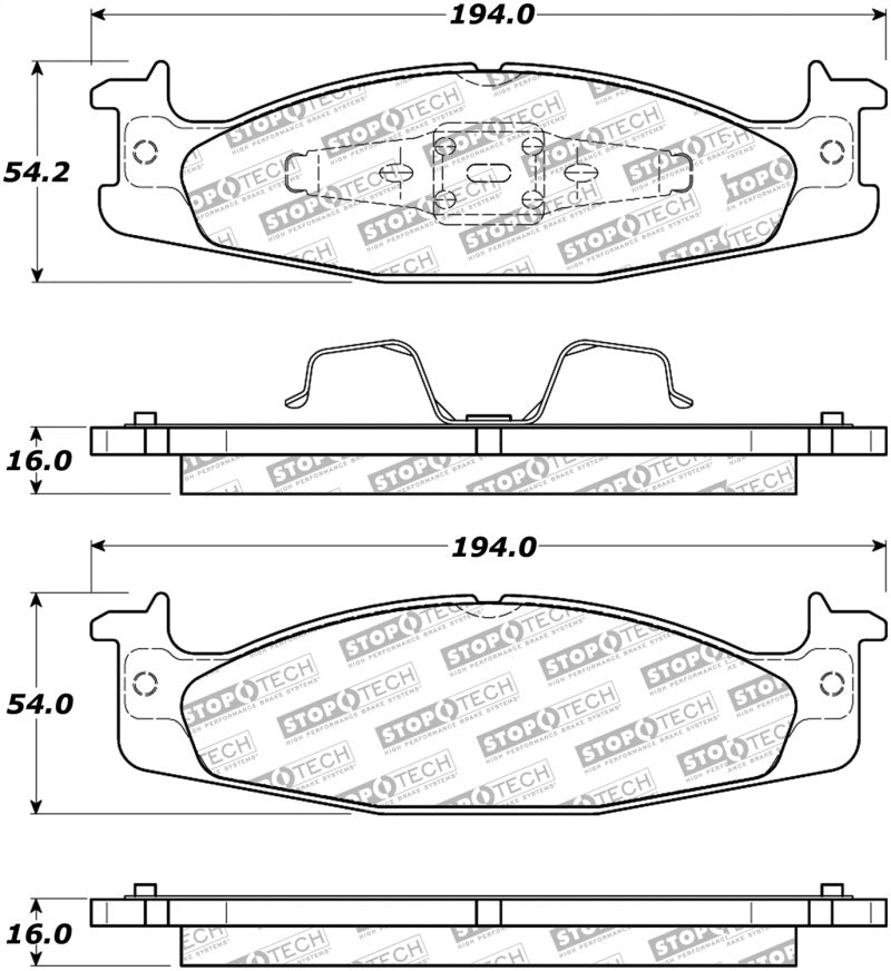 Stoptech 305.0632 Street Select Brake Pads