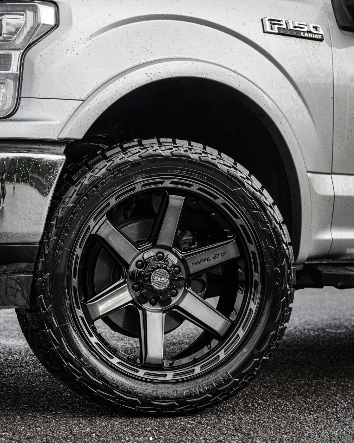 4PLAY 4P63-22100-6D55-18BBT Gen3 22x10 6x135mm & 6x5.5" -18et in Brushed Black