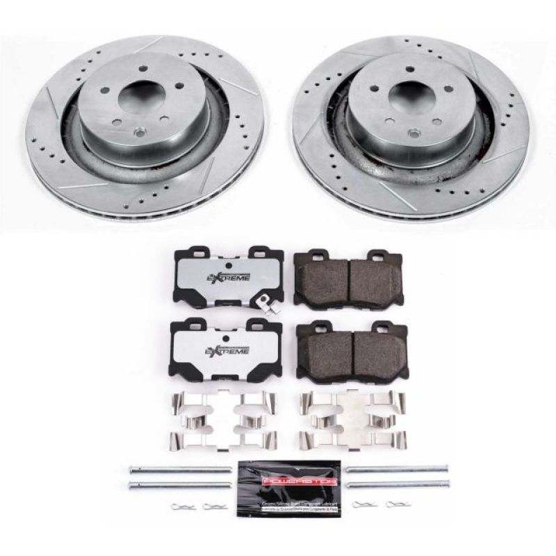 PowerStop K4732-26 08-13 fits Infiniti G37 Rear Z26 Street Warrior Brake Kit