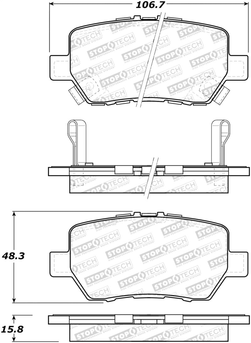 Stoptech 308.109 Street Brake Pads