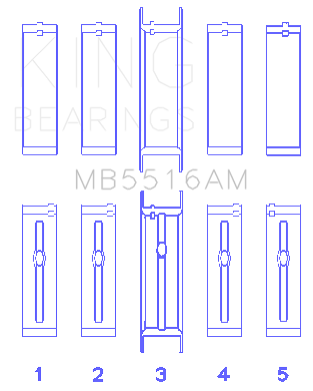 KING MB5516AM010 fits Jeep 350CI 5.7L Main Bearing Set