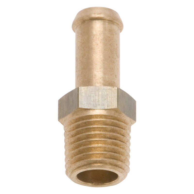 Edelbrock 8080 Fitting 1/4-18 NPT X 3/8In Single Barb Brass
