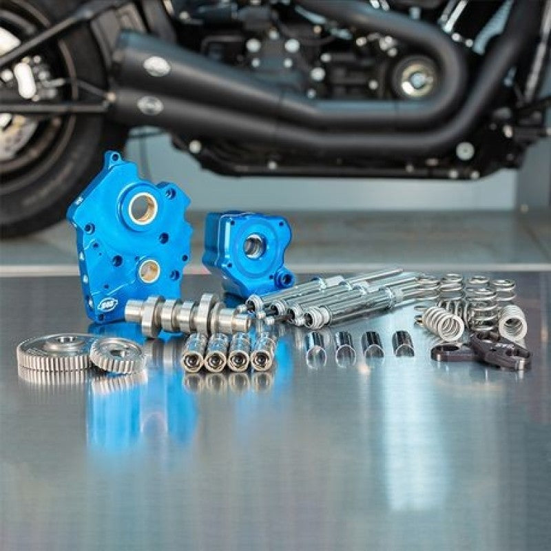 S&S 310-1081A Cycle 2017+ M8 Models Gear Drive 550GG Cam Chest Kit w/ Chrome Pus
