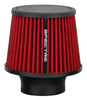 Spectre 9132 Conical Air Filter / Round Tapered 3in. - Red