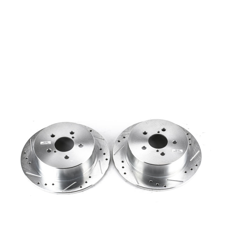 PowerStop fits Subaru 05-09 Legacy Rear Evolution Drilled & Slotted Rotors -