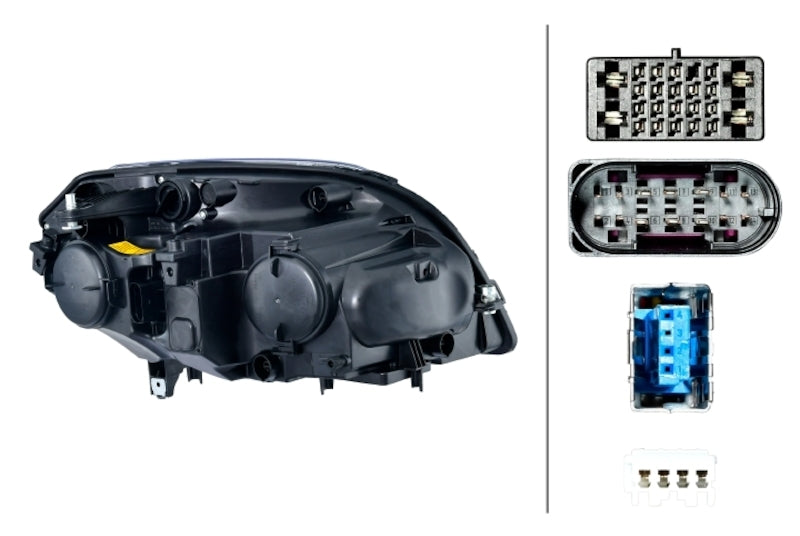 Hella LA354878071 2009-2011 fits Mercedes-Benz GLK280 Headlight Assembly