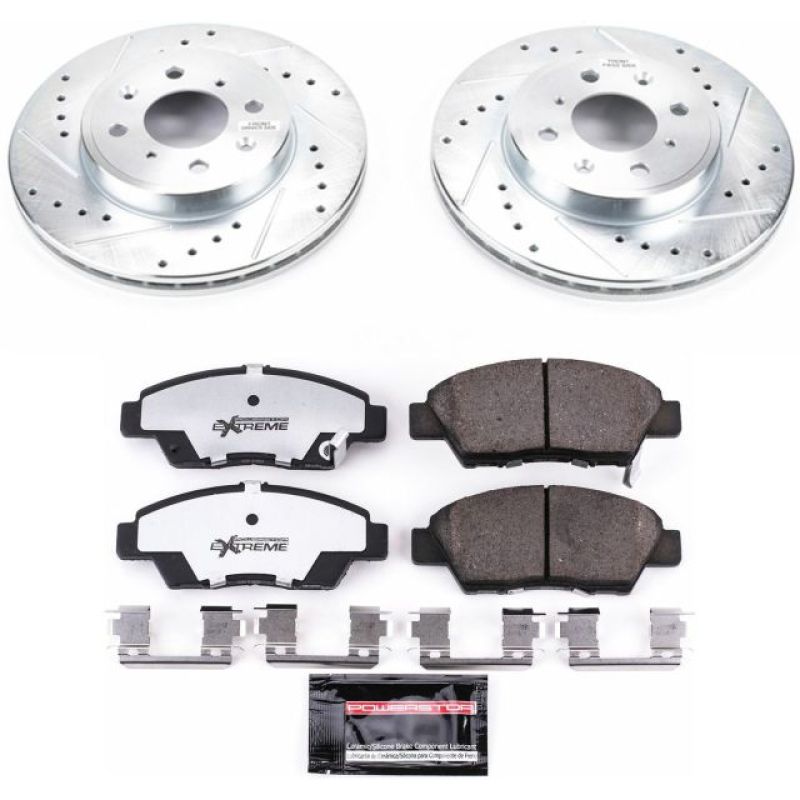 PowerStop K7032-26 15-19 fits Honda Fit Front Z26 Street Warrior Brake Kit