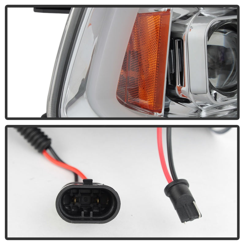 Spyder 5085238 fits Dodge 06-10 Charger Projector Headlights - LED Light Bar -