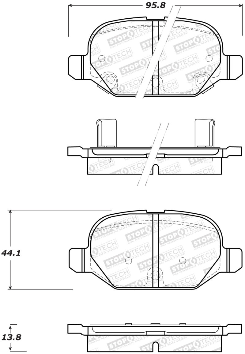 Stoptech 308.1569 Street Brake Pads - Front