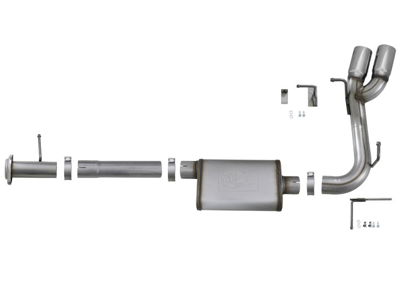 AFE 49-44061-P Series CB 3in Middle Side Exit SS Exht w/Polish Tips 15-17 fits