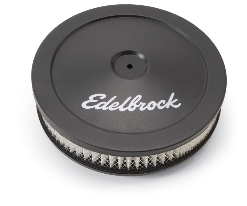 Edelbrock 1203 Air Cleaner Pro-Flo Series Round Steel Top Paper Element 10In Dia X 3 5In Black
