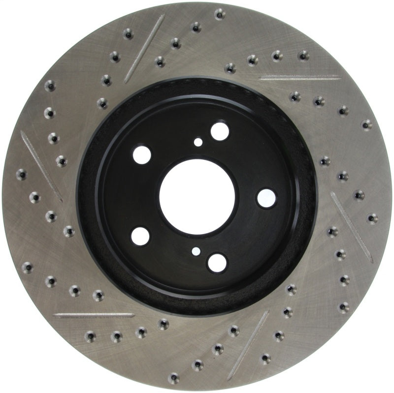 Stoptech 127.44125L 02 Lexus ES 250/300/330/350 / 05-07 Toyota Avalon Slotted & Drilled Left Front Rotor