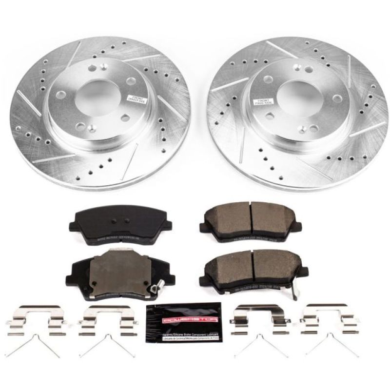 PowerStop K7893 fits Hyundai 17-19 Ioniq Front Z23 Evolution Sport Brake Kit