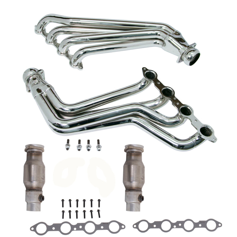 BBK 4021 Camaro LS3 L99 Long Tube Exhaust Headers With Converters - 1-3/4 Chrom