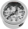 Bikers Choice 496461 0-100 PSI Oil Pressure Gauge Engine Turned Face SS Bezel L