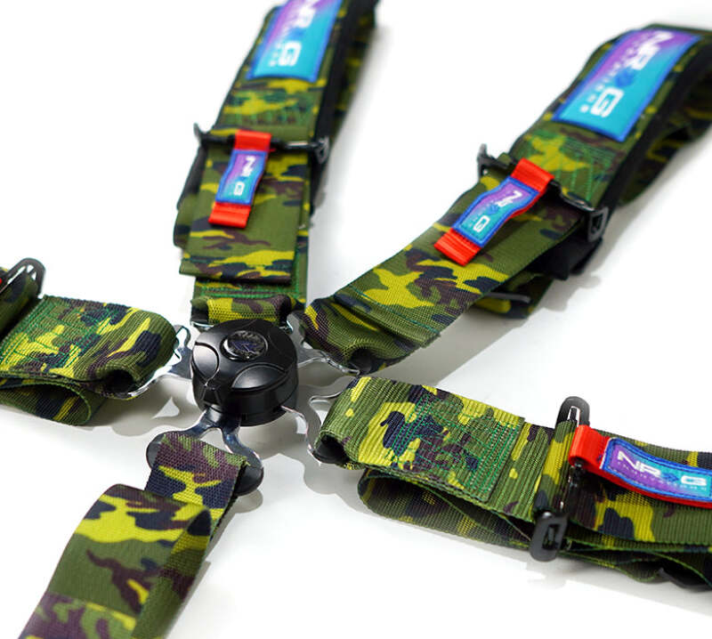 NRG SBH-B6PCGN 5PT 3in. Seat Belt Harness / Cam Lock - Green