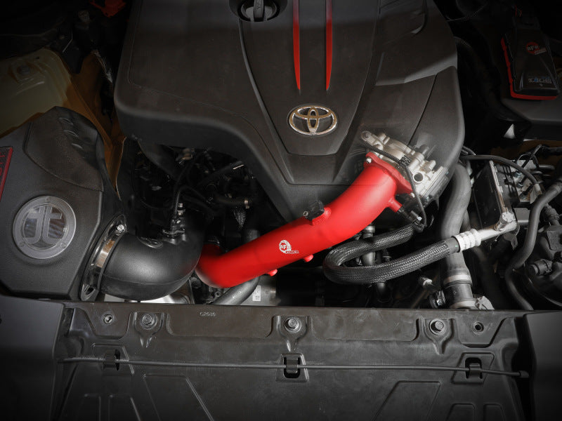 AFE 46-20488-R unner Red 2-3/4in Aluminum Charge Pipe 2021 fits Toyota Supra GR