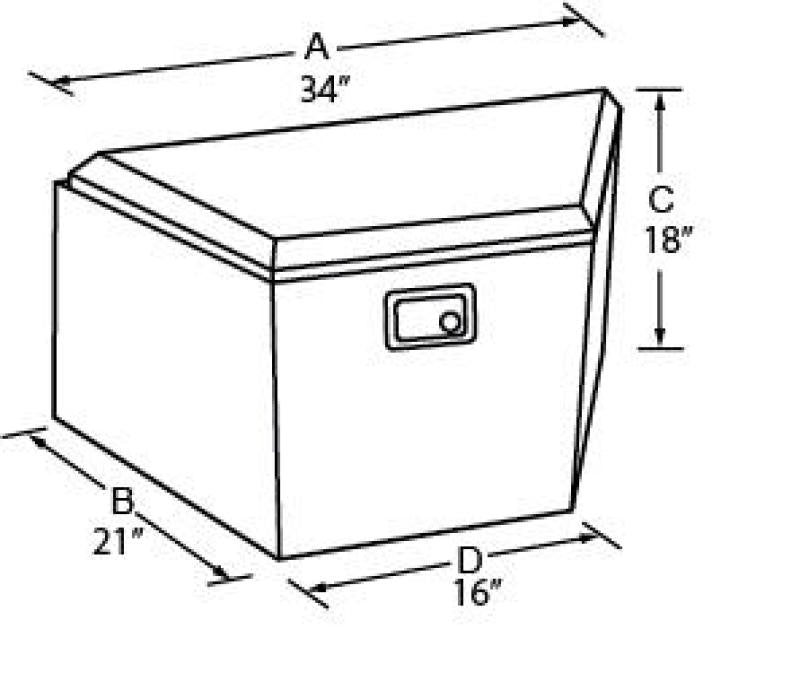 Tradesman 6120 Aluminum Trailer Tongue Storage Box (16in.) - Brite