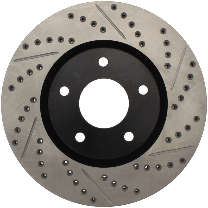 Stoptech 127.42074R 1/02-05 Infiniti G35 (alloy disc) / 6/02-05 Nissan 350Z Slotted & Drilled Right Front Rotor