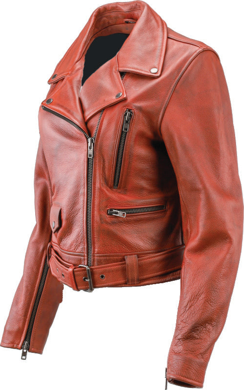 Kuryakyn 094393 Kuryakyn Leather By River Road Arabian Spice Leather Jacket Red Womens - Small