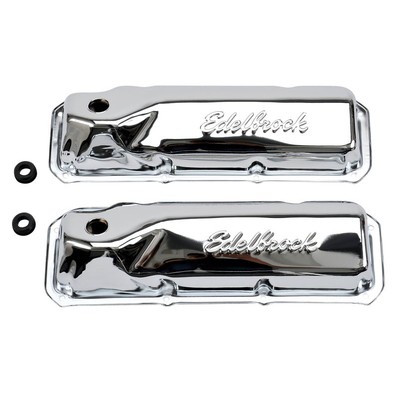 Edelbrock 4461 Valve Cover Signature Series fits Ford 351M-400-351C CI V8 Chrome
