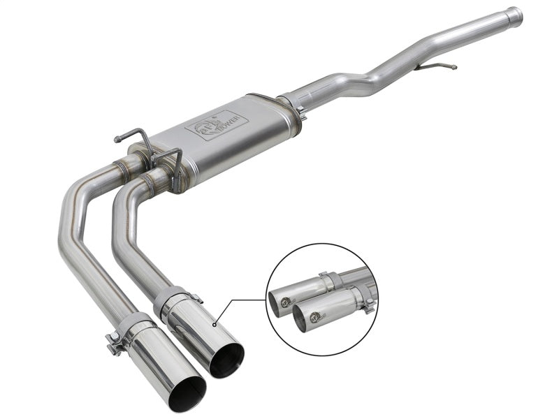 AFE 49-44098-P Series 3in-2.5in 409 SS Cat-Back Exhaust 09-18 fits GM Silverado