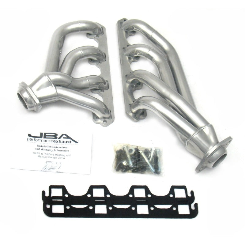 JBA 1653SJS fits Ford 65-73 Mustang 351W SBF 1-5/8in Primary Silver Ctd Mid Length Header