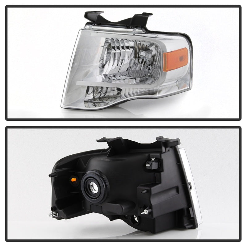 xTune 9042409 07-14 fits Ford Expedition OEM Style Headlights -Chrome (HD-JH-FE